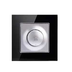 Honyar EU Electrical Home Light Control 200W Glass LED Dimmer Switch with Rotary Knob