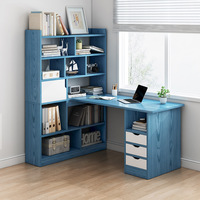 Table de bureau en bois avec étagères de rangement à 3 niveaux ordinateur PC portable bureau étude Table poste de travail pour la maison