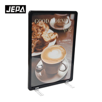 Support de Comptoir en Plastique pour Affiches, Cadre de Menu de Table, Panneau d'Affichage de Bureau avec Clip pour Affiches, Idéal pour la Présentation en Café et Restaurant