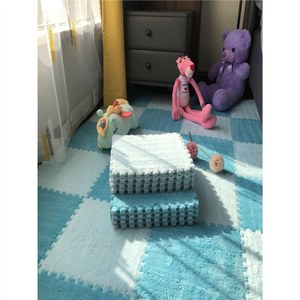 Tapis de jeu mignon pour enfants, 2 cm d'épaisseur, rectangulaire, couleur unie, en fibres chimiques, pour usage domestique et extérieur, sûr et antidérapant, tapis de sol pour bébé - Product Image 3