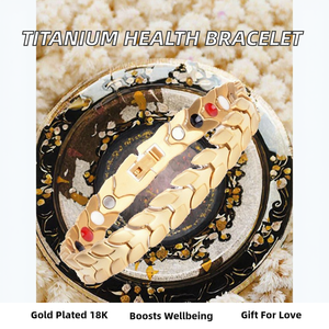 Pulsera Magnética Clásica de Acero Inoxidable Chapada en Oro de 18K al por Mayor, con Logotipo Personalizado Grabado con Láser, Moderna, para la Salud, la Presión Arterial y la Energía - Product Image 2