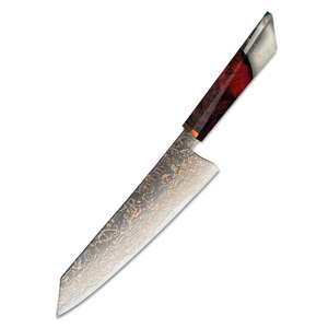 Cuchillo de <span class=keywords><strong>Chef</strong></span> Kiritsuke Kitchenbliss de 33 Capas de Cobre Tricolor Damasco VG10, Cuchillo Japonés Gyuto Profesional para <span class=keywords><strong>Chef</strong></span> - Product Image 1