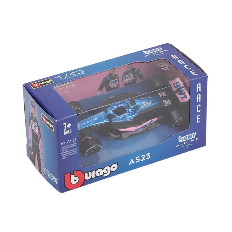 Bburago 1:43 F1 модель обычная версия 2023 BWT Alpine A523 F1 Team #10 Gasly #31 Ocon легкосплавная Автомобильная игрушка