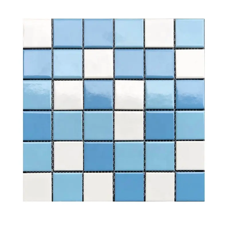 Pool Mosaic Puzzle Crystal Fish Pool Toilet Hotel Outdoor Pool Ceramic Green Blue Bath Tile