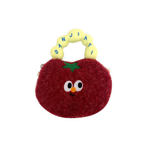 Borsa a tracolla da donna con simpatico cartone animato, ricamo squisito, in peluche, piccola pochette porta cosmetici - Product Image 5