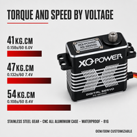 XQ-S8050D 54kg Servomoteur numérique sans noyau en métal à couple élevé, étanche, pour voitures RC 8.4V, vente en gros OEM