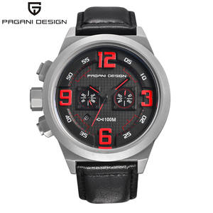 Montre à quartz pour homme Pagani Design, chronographe analogique, étanche 100 m, bracelet en acier inoxydable, montre de sport tendance - Product Image 3