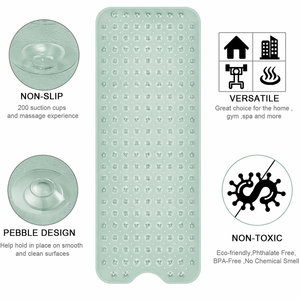 <span class=keywords><strong>Tapis</strong></span> <span class=keywords><strong>de</strong></span> bain en vinyle <span class=keywords><strong>antidérapant</strong></span> écologique avec ventouses puissantes, trous <span class=keywords><strong>de</strong></span> drainage, <span class=keywords><strong>tapis</strong></span> <span class=keywords><strong>de</strong></span> <span class=keywords><strong>douche</strong></span> lavable en machine <span class=keywords><strong>pour</strong></span> baignoire, salle <span class=keywords><strong>de</strong></span> bain - Product Image 4