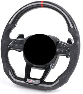 Volante de Fibra de Carbono y Cuero Perforado de Fábrica para Audi A3 A4 A4L A5 A6 A6L A7 - Product Image 1