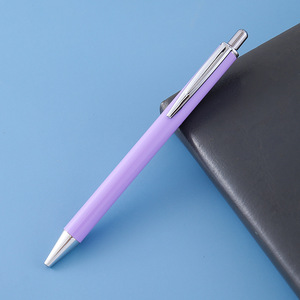 Candy Color Slim <b>Retractable</b> Metal Ballpoint <b>Pen</b> Custom Logo Smooth Oil Ink Office Student Promotional Wholesale Advertising <b>Pen</b> - Product Image 3