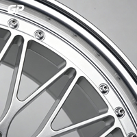 Jantes forgées rétro en maille 2 pièces, finition argent poli, rebord riveté, 5x120 5x114.3 pour BMW E30 E36 Mercedes W124