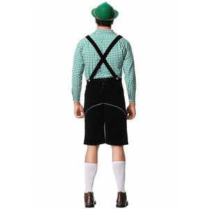 Trajes de Oktoberfest <span class=keywords><strong>para</strong></span> hombre, estilo bordado de <span class=keywords><strong>dos</strong></span> colores, festival de la cerveza bávara alemana, Cosplay, pantalones de Halloween <span class=keywords><strong>para</strong></span> hombre - Product Image 3