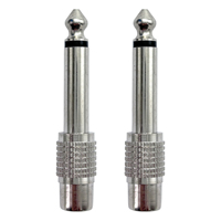 Adaptateur audio de haute qualité en cuivre RCA femelle vers 6,35 mm (1/4 pouce) mâle, convertisseur de signal audio HiFi