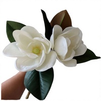 Fleur de Magnolia Artificielle Haut de Gamme à Toucher Réel - Style Moderne et Écologique pour la Décoration de Noël et du Nouvel An
