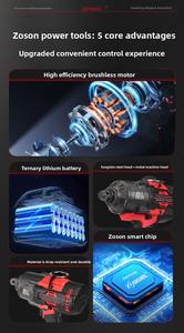 ประแจบล็อกไร้สาย 18V ลิเธียม-ไอออน รุ่น ZSBS-1808 สำหรับซ่อมรถยนต์ กำลังแรง แรงบิดสูง เหมาะสำหรับงานก่อสร้าง - Product Image 2