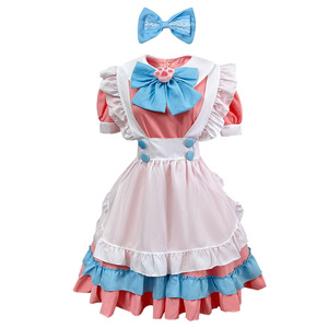 Sweet Pink Maid Lolita Dress Set Japanese Style Cute Cosplay Costume Women's Spring 2025 - Product Image 5
