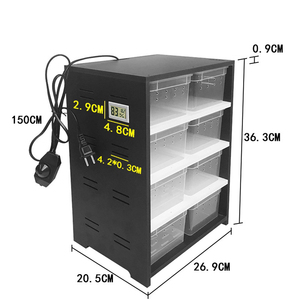 Terrarium d'élevage de <span class=keywords><strong>reptiles</strong></span> en PVC chauffant noir personnalisé en gros pour lézard - Product Image 5