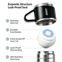 Ensemble de gourdes isothermes en acier inoxydable avec logo personnalisé |   Coffret cadeau : Bouteille d'eau isotherme 500 ml et 2 gobelets |   Souvenir d'événement professionnel