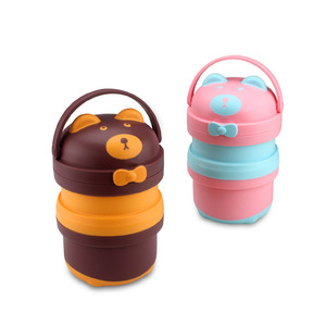 <span class=keywords><strong>MAIMAI</strong></span> - Juego de Tazón y Cuchara Infantil de Acero Inoxidable 304, Aislado, Antiderrames, de Dos Niveles, con Diseño de Ciervo y Tapa de Plástico - Product Image 3
