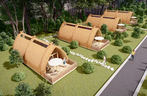 Maison préfabriquée de luxe durable, villa à structure en acier à 2 chambres, station balnéaire de montagne chinoise pour hôtel, bureau, appartement, maison triangulaire - Product Image 5