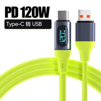 Cable USB C de Carga Rápida PD de 120W 6A, Cable de Datos Tipo C Duradero de TPE con Conductor de Cobre Puro y Blindaje Trenzado de 1.5M