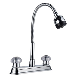 <span class=keywords><strong>Grifo</strong></span> mezclador de cocina de doble manija con caño giratorio de 8 pulgadas, de plástico ABS, montado en encimera, precio económico de fábrica, Grifos Cocina Griferias - Product Image 3