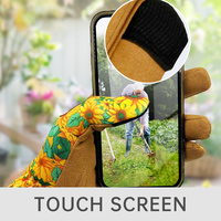 Gants de jardinage pour femmes, anti-épines, résistants aux coupures, ambidextres, à enfiler, en cuir tricoté, revêtement en polyuréthane, équipement de protection