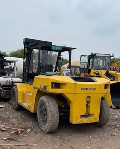 Chariot élévateur diesel Komatsu FD160 d'occasion de haute qualité, 16 tonnes, moteur, pompe, boîte de vitesses inclus, rapport inclus, origine Japon - Product Image 3