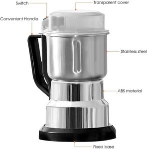 Moulin à café électrique avec lames en acier inoxydable, capacité de 500 g, broyage ultrafin pour le café, les épices et les céréales - Product Image 2