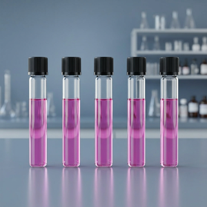 Tubos de Ensayo de Vidrio CISCO de 3 ml de Capacidad, Color Rosa, para Almacenamiento de Muestras Líquidas, Uso Científico y Educativo - Product Image 2