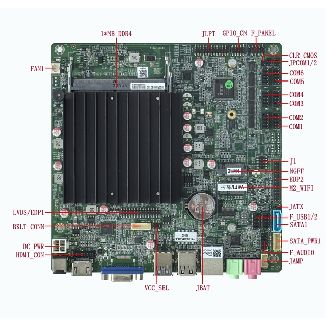 Intel N100 N95 N150 N305 Mini Itx Motherboard Atm Pos Embedded Industrial Control Board for Smart Vending Machine Kiosk