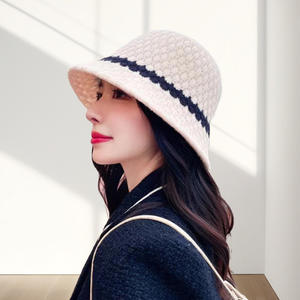 Vente chaude Personnalisé Solide Couleur Creux Seau Cap Avec Streak D'été Soleil Crème Solaire Pêcheur Plage Cap Seau Ombre Chapeaux - Product Image 3