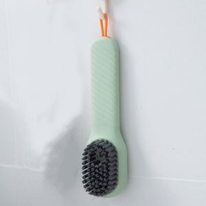 Plastic <b>Scrub</b> <b>Brush</b> with Soap Dispenser Nylon Bristles Handheld for Laundry & Shoe Cleaning - Product Image 4