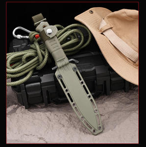 Cuchillo Bowie OEM de Acero Inoxidable con Mango de Plástico, Punta Recta, para Acampar al Aire Libre, Grosor de 3.9mm, para Corte - Product Image 5