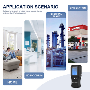 Hộ gia đình Gas Detector nhiệt độ và độ ẩm + CO2 + TVOC + formaldehyde + PM2.5 + PM10 + Oxy - Product Image 6