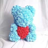 Hochwertiger 25cm Rosenbär aus konservierten Kunstblumen – Valentinstagsgeschenkbox für die Freundin – Großhandel