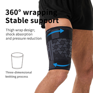 Manchon de compression en nylon tricoté sur mesure pour la jambe, avec sangles, pour la protection des cuisses et le soutien des tibias - Product Image 2