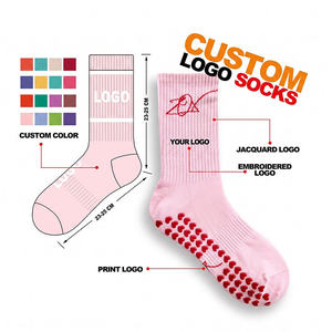 Calcetines Antideslizantes BiLu Yoga Barre Grip, Calcetines de Pilates Transpirables de Algodón para Gimnasios - Product Image 2