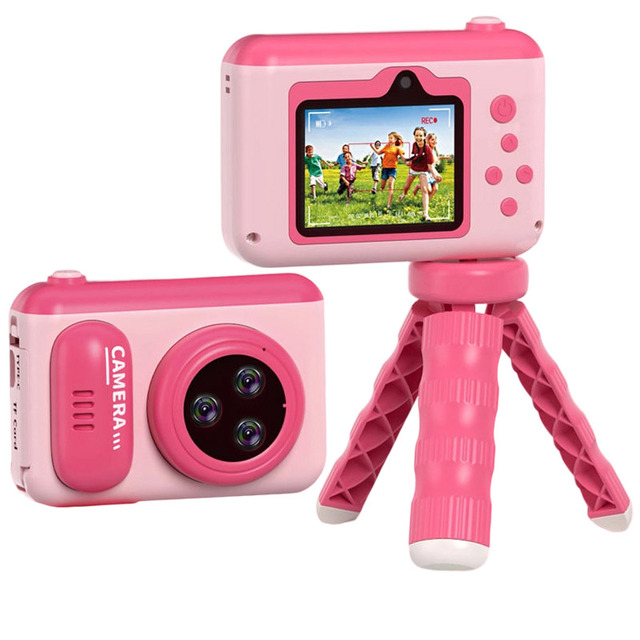 Customized Children's DSLR High-definition Camera Electronic Mini Cartoon Digital Camera with Stand and Storage Bag