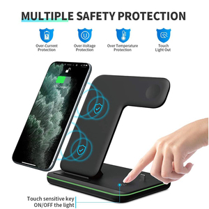 15 Wát nhanh chóng cho <span class=keywords><strong>Qi</strong></span> xách tay mini bảng 3-in-1 sạc không dây điện thoại di động sạc với 5V/2A đầu vào cho Máy tính để bàn kết nối - Product Image 5