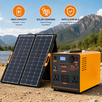 Station d'alimentation portable LiFePO4 300W 360Wh à onde sinusoïdale pure, générateur solaire avec panneau solaire MPPT PD pour le camping et la sauvegarde à domicile