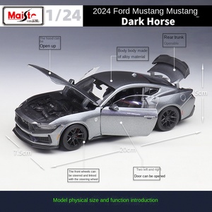 <span class=keywords><strong>Maisto</strong></span> 1:24 Ford Mustang Dark Horse 2024, Modellino Auto in Lega Simulata, Confezione Colorata, Auto in Metallo Pressofuso per Collezionisti Adulti e Bambini - Product Image 3