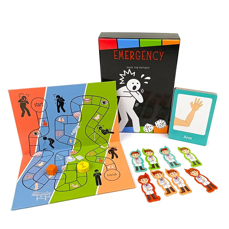 Özel baskı tasarım Mini tahta oyunları üreticisi toptan yetişkinler çocuklar için kurulu oyunu aile