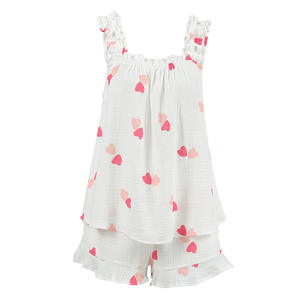 Conjunto de pijama de dos piezas informal de punto térmico para mujer Love para ropa de dormir de otoño/primavera/verano - Product Image 5