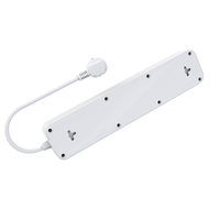Multiprise Wi-Fi Tuya standard européen avec 4 prises AC, 1 port USB-C et 3 ports USB pour charge rapide