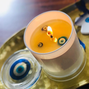 <span class=keywords><strong>Vela</strong></span> de Cera de Soja en Frasco de Vidrio con Ojos de Demonio Artificiales, Etiqueta Privada, <span class=keywords><strong>para</strong></span> Fiestas, Diwali, Ramadán y Bares - Product Image 3