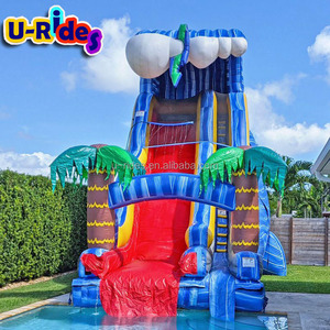 Tobogán de agua de salto de castillo inflable de altura superior de gato Jerry de grado comercial para Parque de diversión - Product Image 4