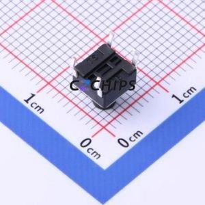 TSD001B07026A Tactile Switch Through hole Component (THT)-4P,6x6mm Switch Round Button 2.6N Through Hole 6mm - Product Image 2