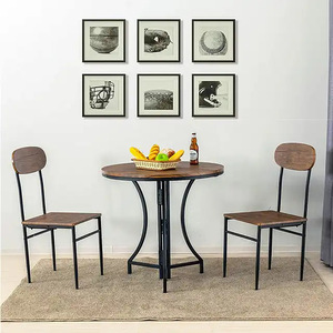 Mesa de comedor redonda plegable, adecuada para el hogar y apartamentos pequeños, mesa redonda informal minimalista moderna, mesa de reuniones y - Product Image 2