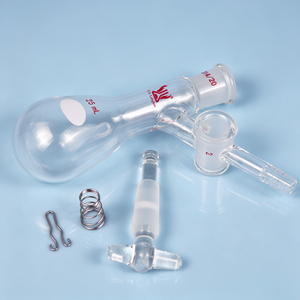 Verrerie de laboratoire CS Labglass, flacon de réaction <span class=keywords><strong>Schlenk</strong></span> en verre borosilicaté à paroi épaisse de forme Kjeldahl avec robinet en verre - Product Image 4